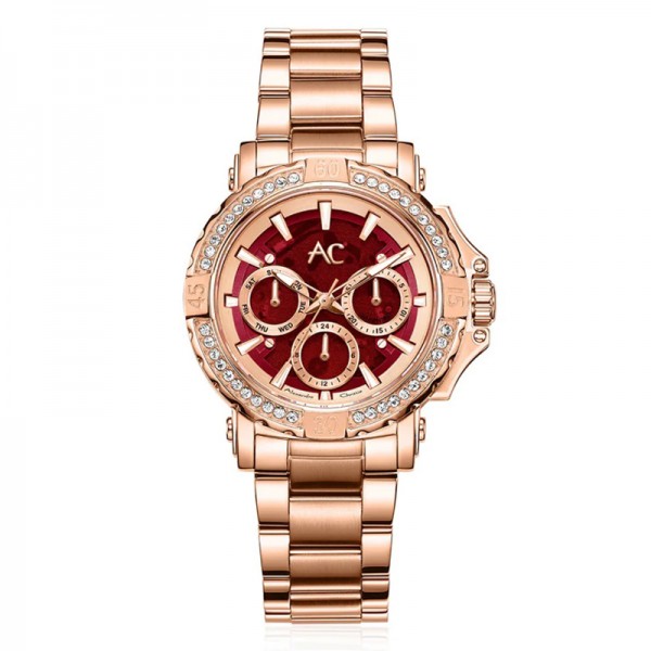 Alexandre Christie AC 9205 Rosegold Red Diamond Ring Lady BFBRGREDR